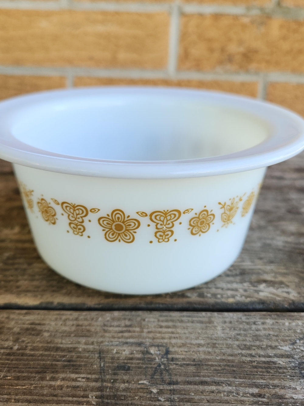 Vintage Pyrex Butterfly Gold Butter Margarine Bowl No Lid
